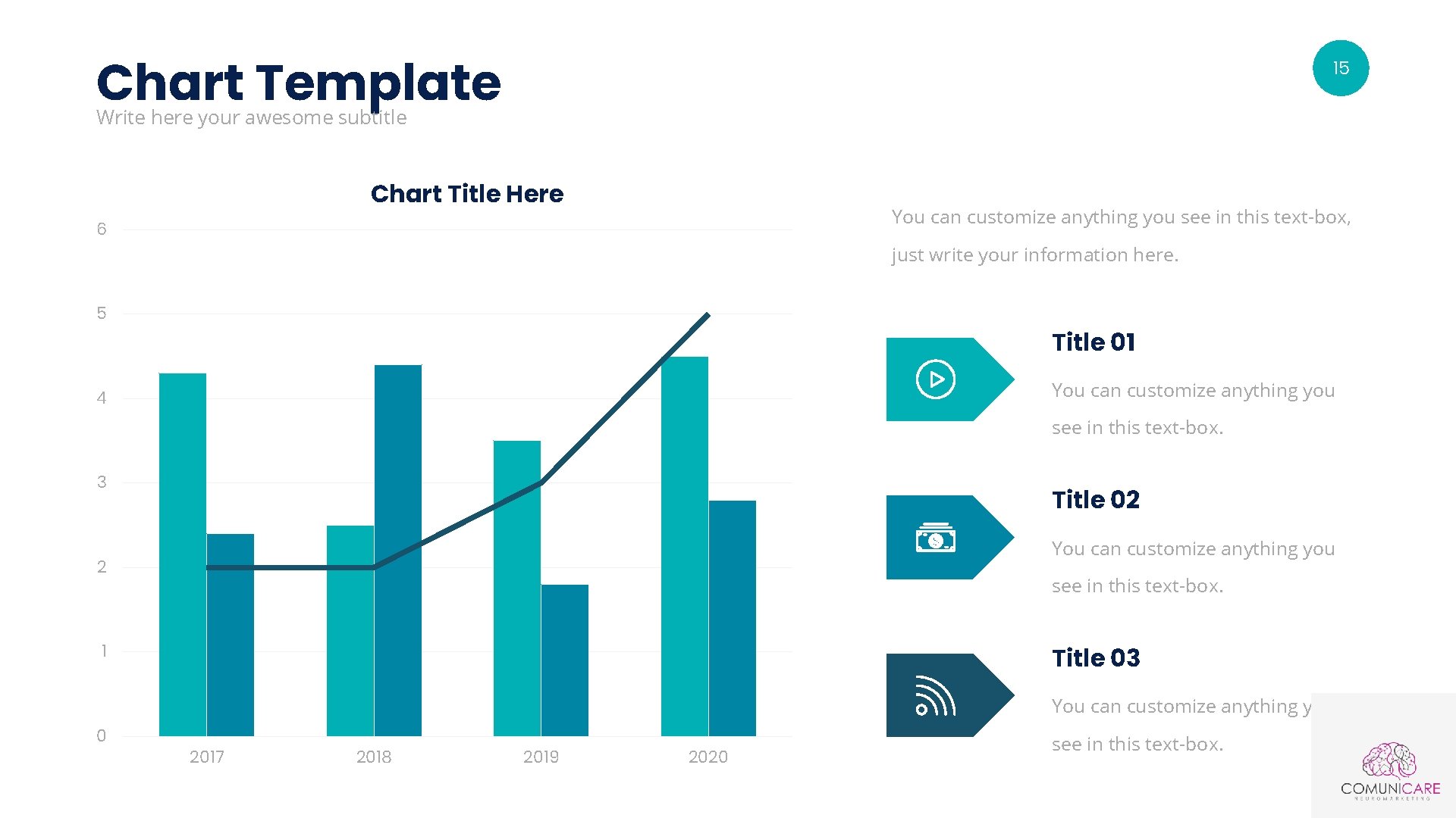 Chart Template 15 Write here your awesome subtitle Chart Title Here 6 You can