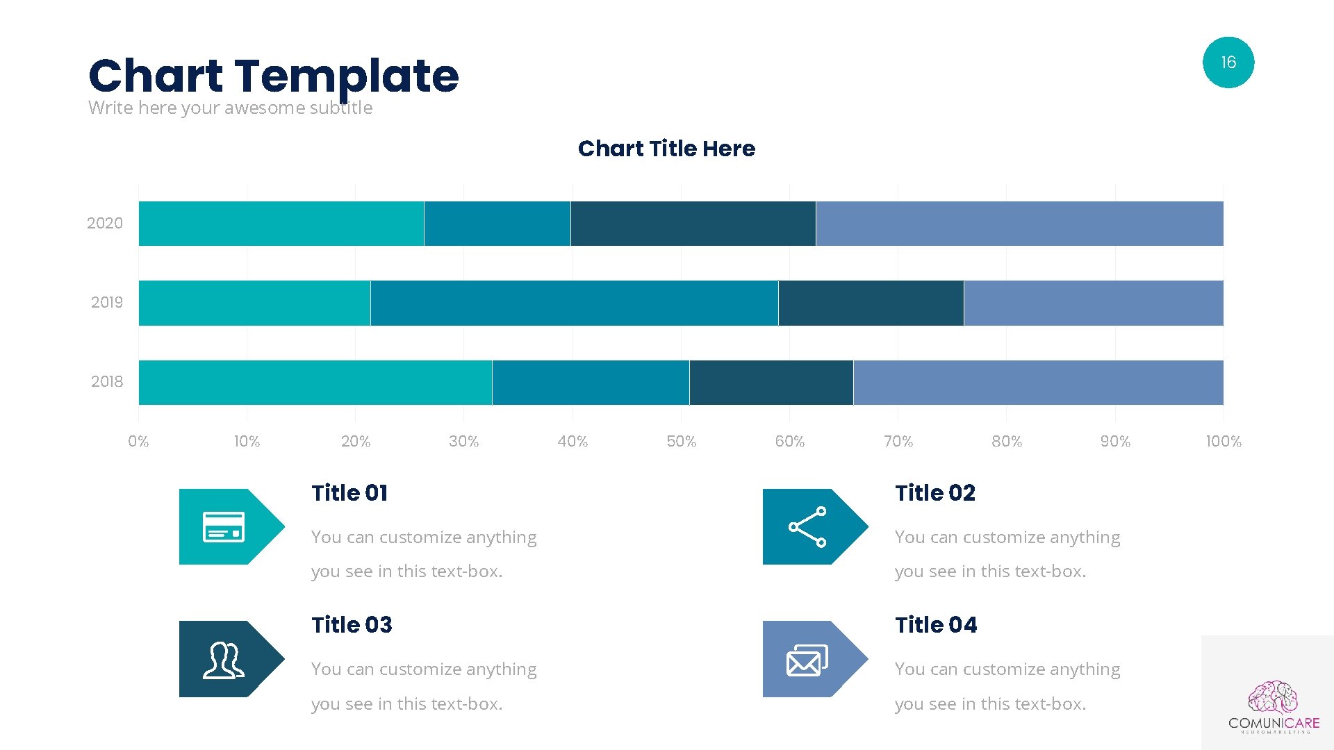 Chart Template 16 Write here your awesome subtitle Chart Title Here 2020 2019 2018
