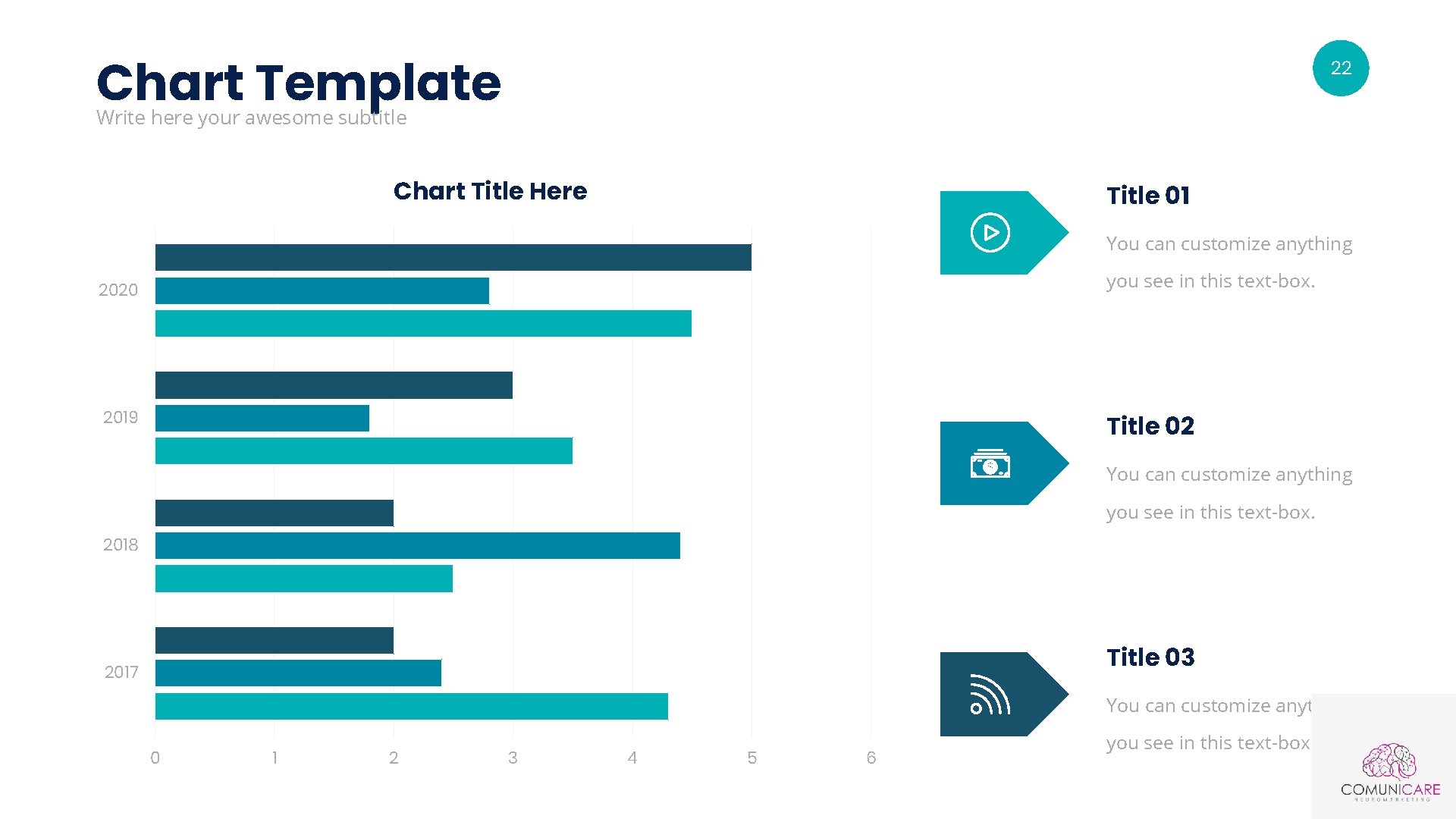 Chart Template 22 Write here your awesome subtitle Chart Title Here Title 01 You