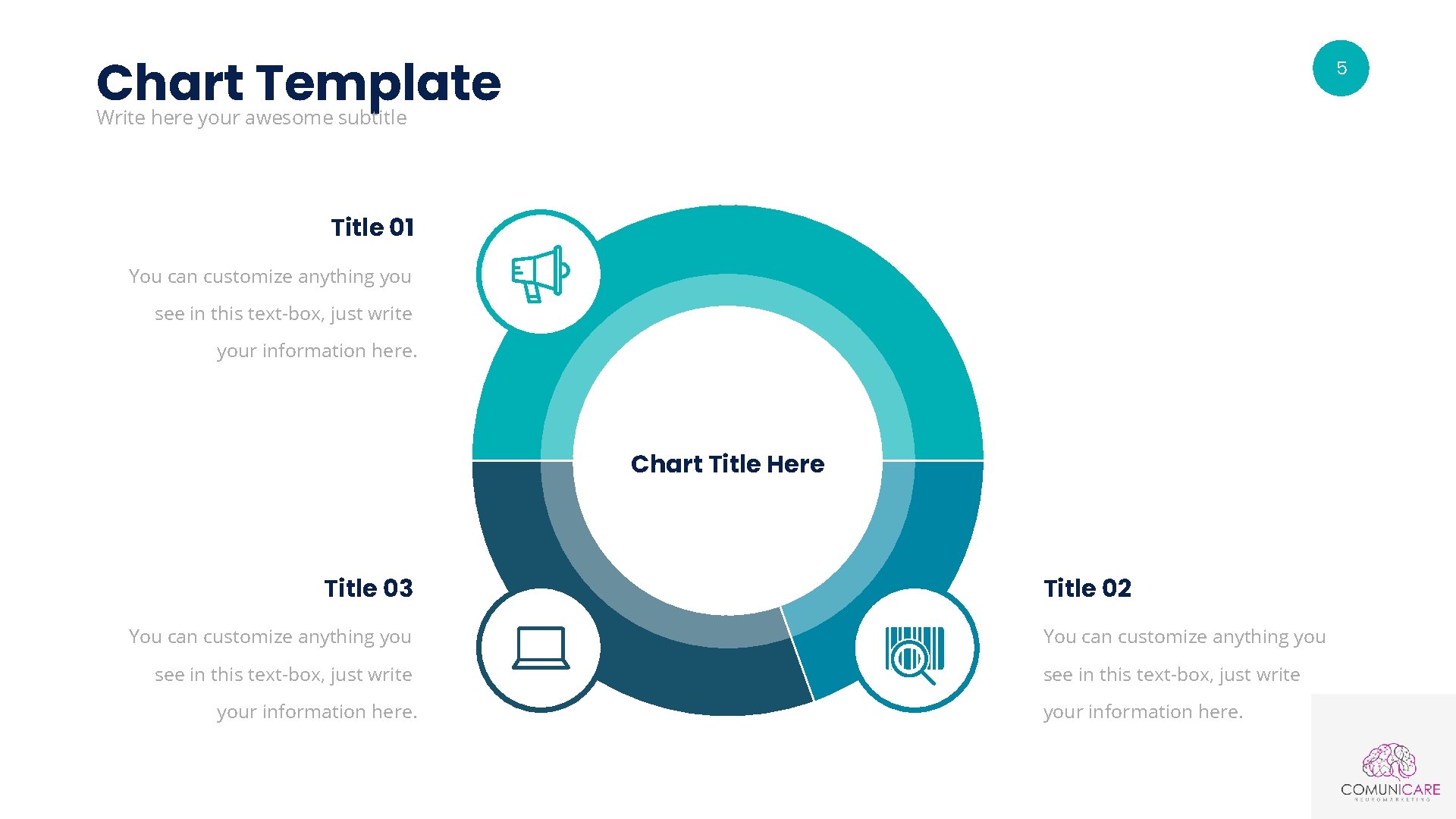 Chart Template 5 Write here your awesome subtitle Title 01 You can customize anything
