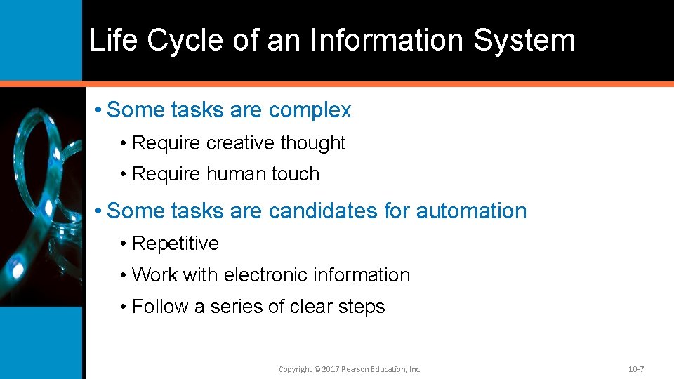 Life Cycle of an Information System • Some tasks are complex • Require creative