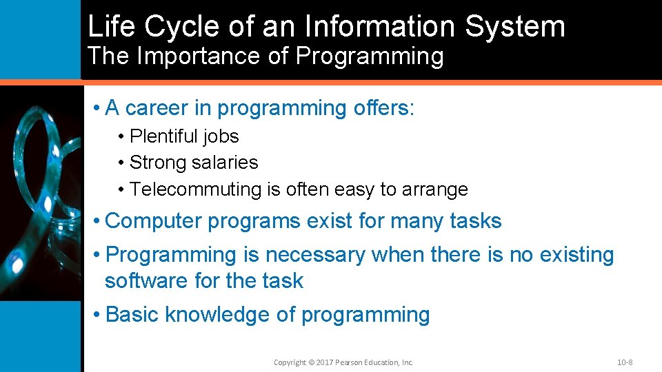 Life Cycle of an Information System The Importance of Programming • A career in