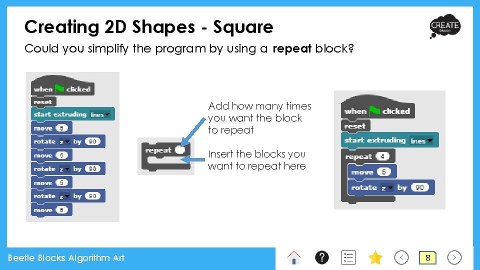 Creating 2 D Shapes - Square Could you simplify the program by using a Creating 2 D Shapes - Square Could you simplify the program by using a