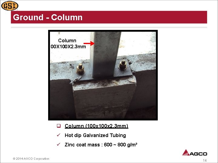 Ground - Column 100 X 2. 3 mm q Column (100 x 2. 3