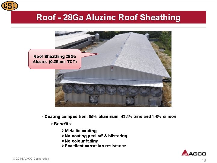 Roof - 28 Ga Aluzinc Roof Sheathing 28 Ga Aluzinc (0. 35 mm TCT)