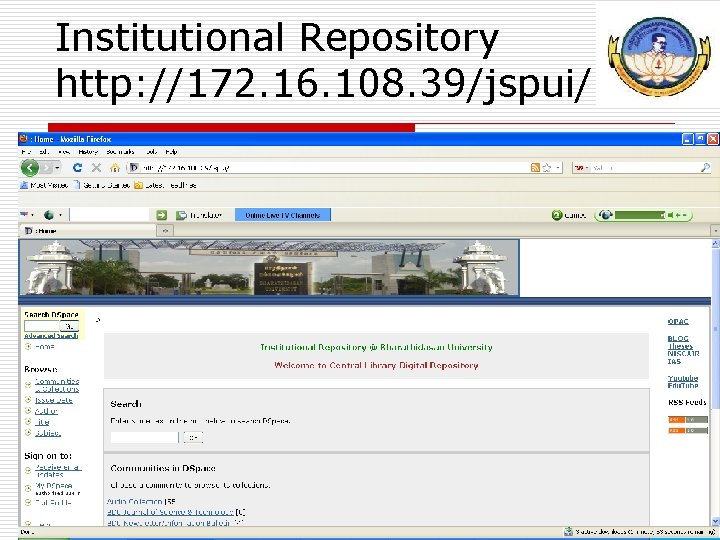 Institutional Repository http: //172. 16. 108. 39/jspui/ 