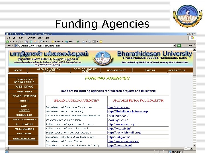 Funding Agencies 