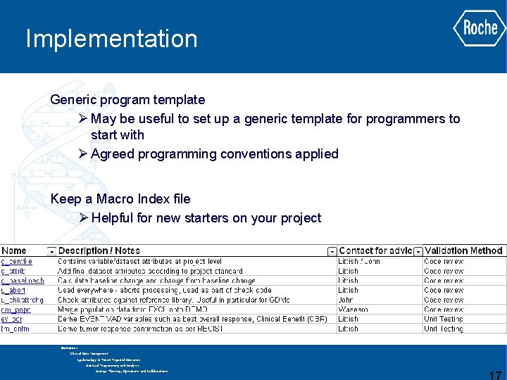 Implementation Generic program template Ø May be useful to set up a generic template Implementation Generic program template Ø May be useful to set up a generic template