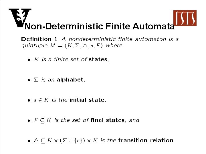 Non-Deterministic Finite Automata 