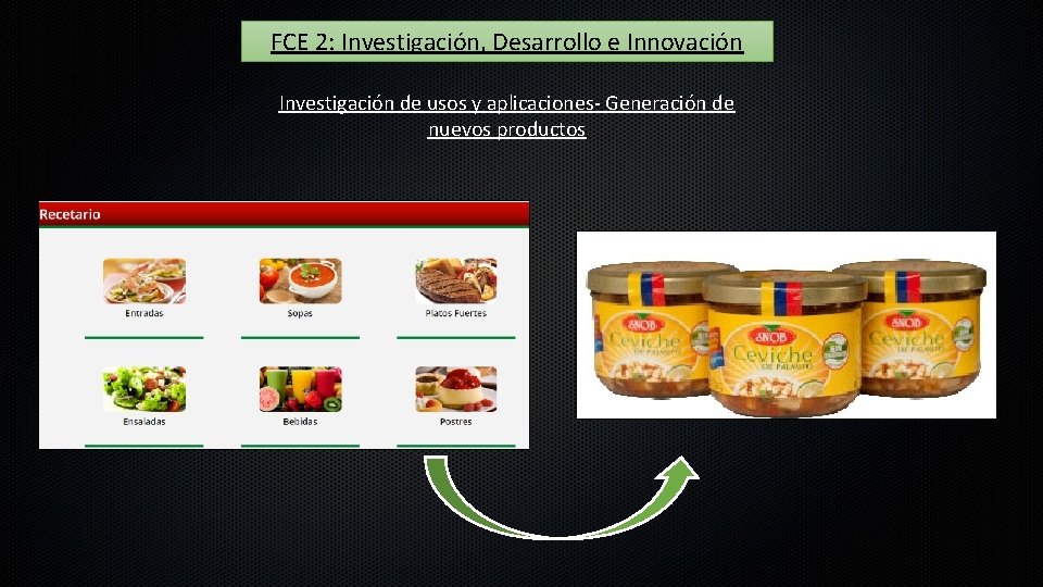 FCE 2: Investigación, Desarrollo e Innovación Investigación de usos y aplicaciones- Generación de nuevos