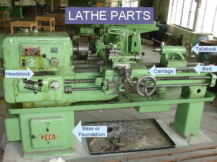 LATHE PARTS Tailstock Carriage Headstock Base or Foundation Bed 