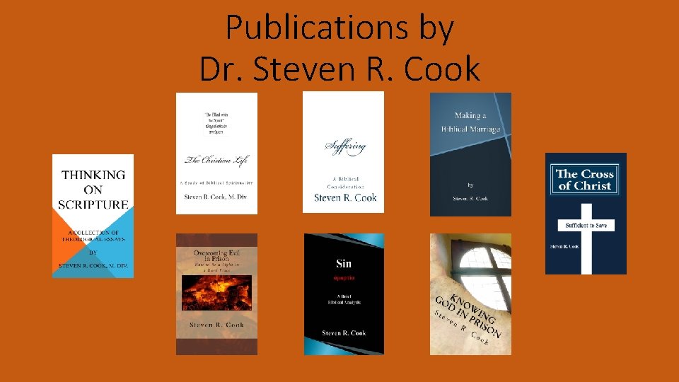 Publications by Dr. Steven R. Cook 