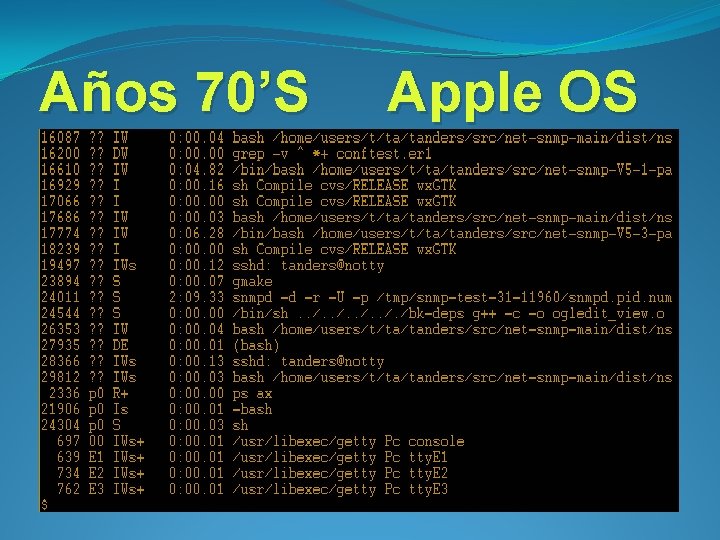 Años 70’S Apple OS 
