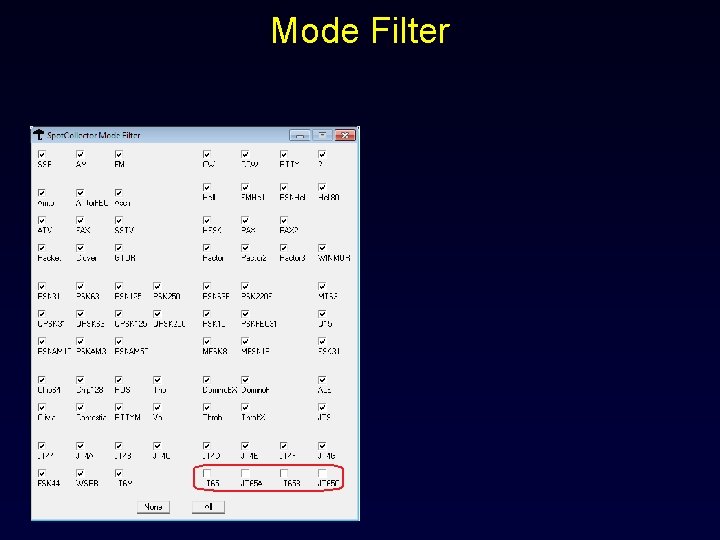 Mode Filter 