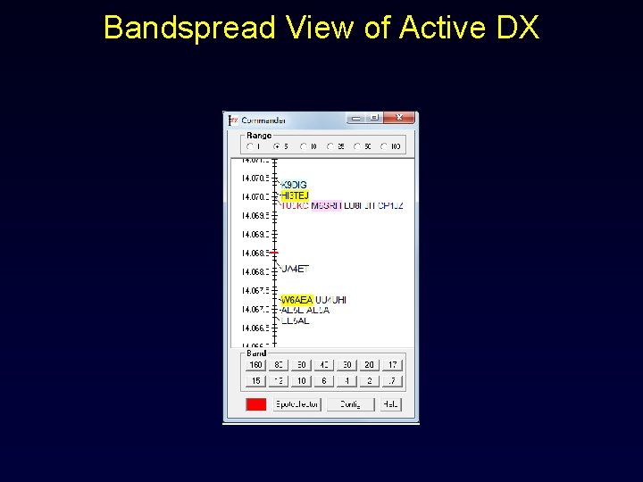 Bandspread View of Active DX 
