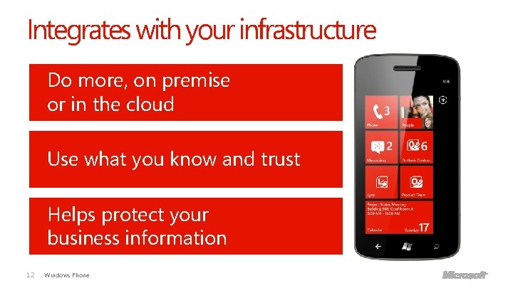 Integrates with your infrastructure Do more, on premise or in the cloud Use what