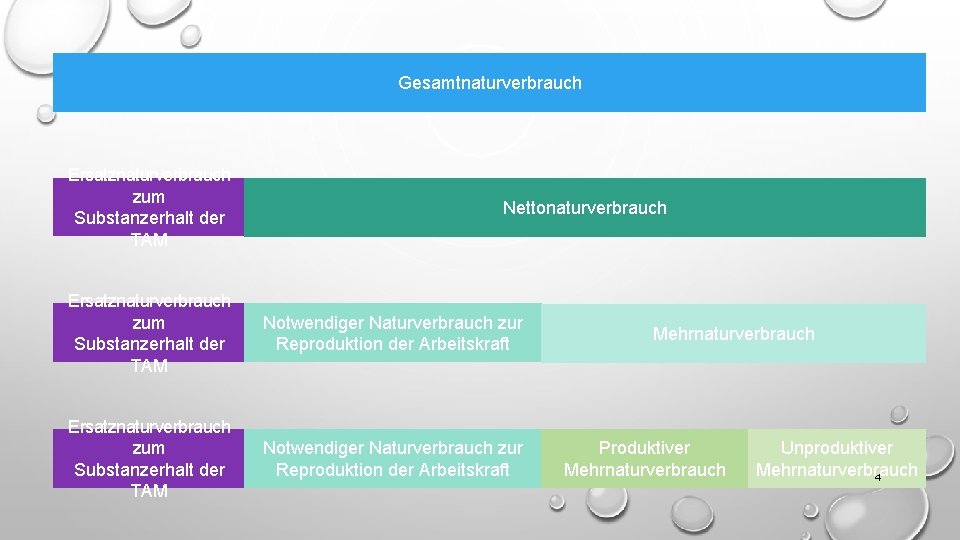 Gesamtnaturverbrauch Ersatznaturverbrauch zum Substanzerhalt der TAM Nettonaturverbrauch Ersatznaturverbrauch zum Substanzerhalt der TAM Notwendiger Naturverbrauch