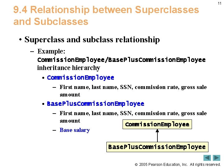 9. 4 Relationship between Superclasses and Subclasses 11 • Superclass and subclass relationship –