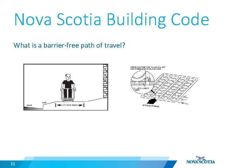 Nova Scotia Building Code What is a barrier-free path of travel? 11 