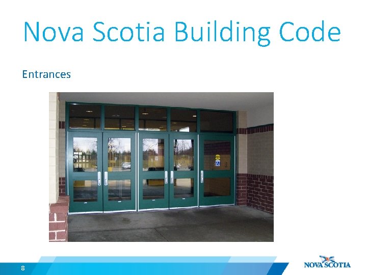 Nova Scotia Building Code Entrances 8 