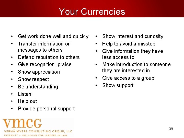 Your Currencies • Get work done well and quickly • Transfer information or messages