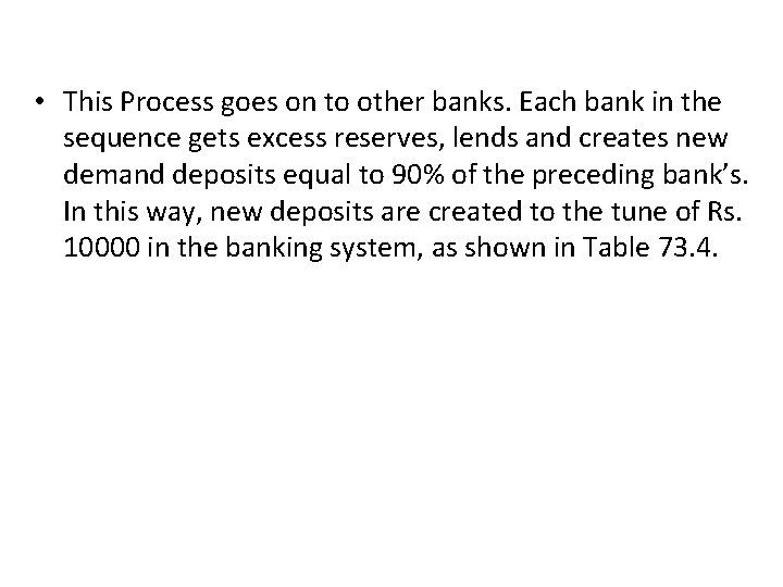  • This Process goes on to other banks. Each bank in the sequence