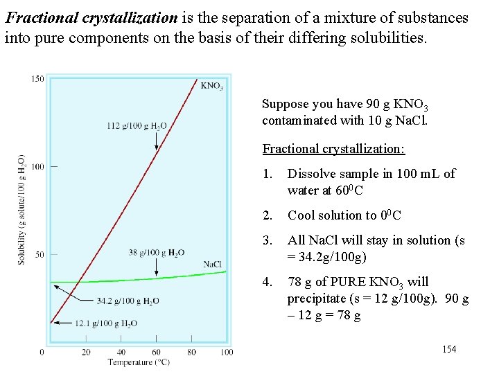Fractional crystallization is the separation of a mixture of substances into pure components on
