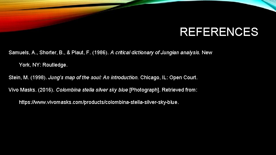 REFERENCES Samuels, A. , Shorter, B. , & Plaut, F. (1986). A critical dictionary