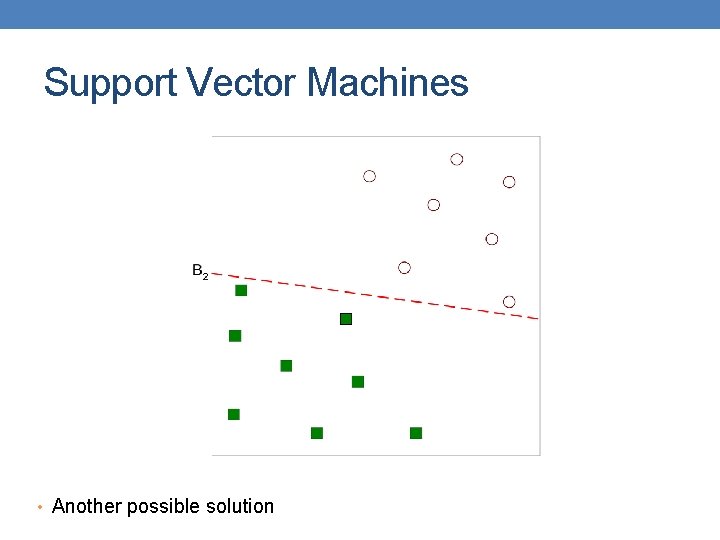 Support Vector Machines • Another possible solution 