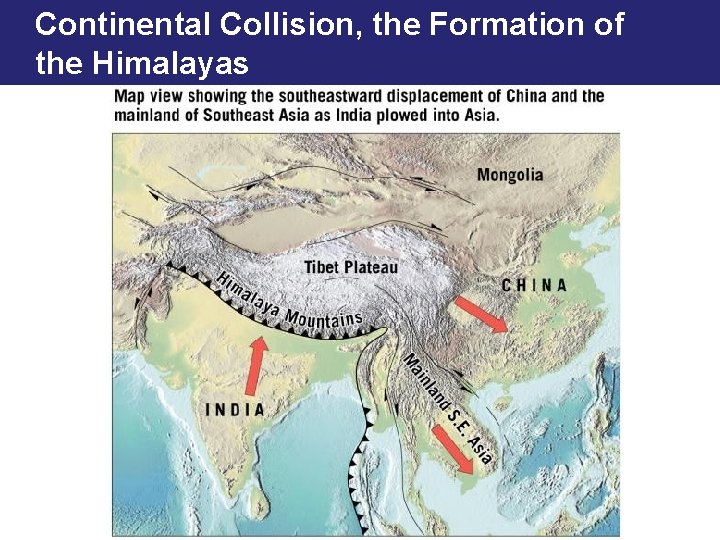 Continental Collision, the Formation of the Himalayas 