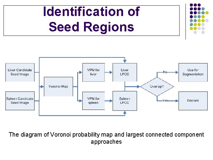 Identification of Seed Regions The diagram of Voronoi probability map and largest connected component