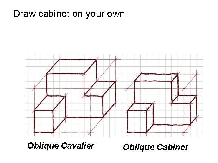 Draw cabinet on your own Oblique Cavalier Oblique Cabinet 