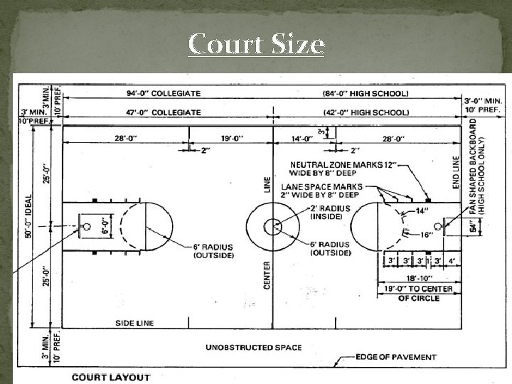 Court Size 