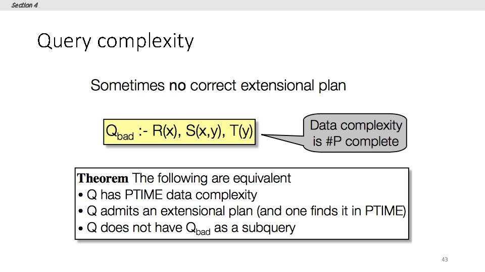 Section 4 Query complexity 43 