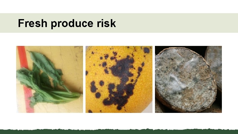 Fresh produce risk 