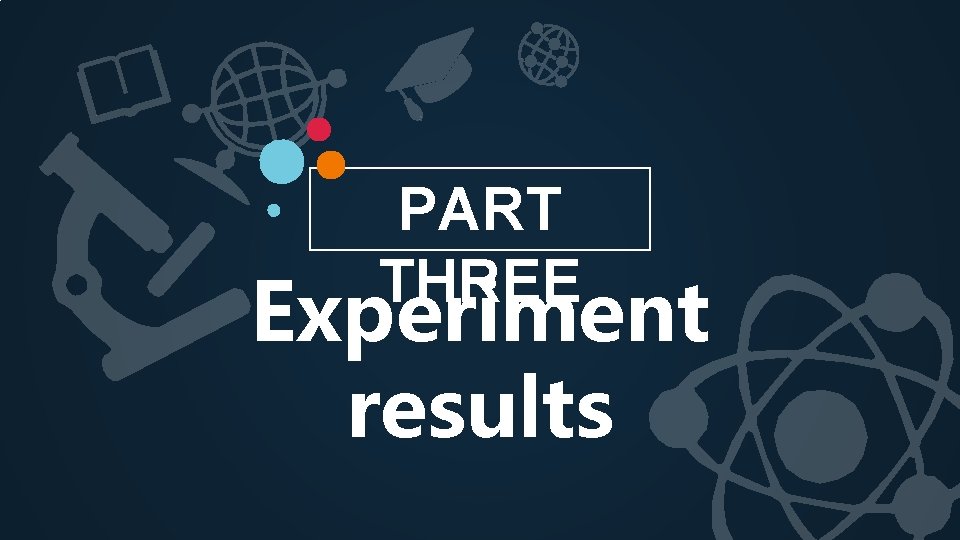 PART THREE Experiment results 