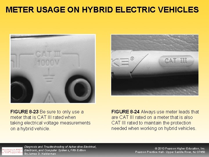 METER USAGE ON HYBRID ELECTRIC VEHICLES FIGURE 8 -23 Be sure to only use
