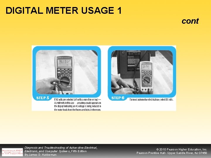 DIGITAL METER USAGE 1 cont Diagnosis and Troubleshooting of Automotive Electrical, Electronic, and Computer