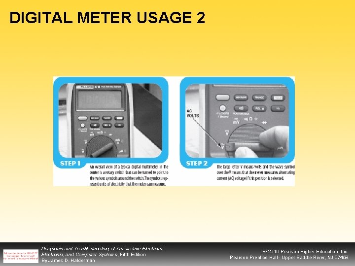 DIGITAL METER USAGE 2 Diagnosis and Troubleshooting of Automotive Electrical, Electronic, and Computer Systems,