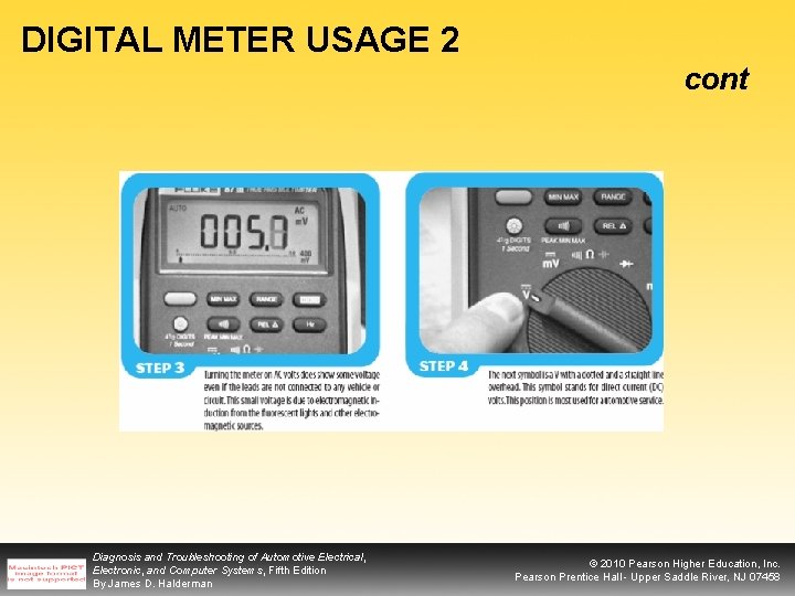 DIGITAL METER USAGE 2 cont Diagnosis and Troubleshooting of Automotive Electrical, Electronic, and Computer