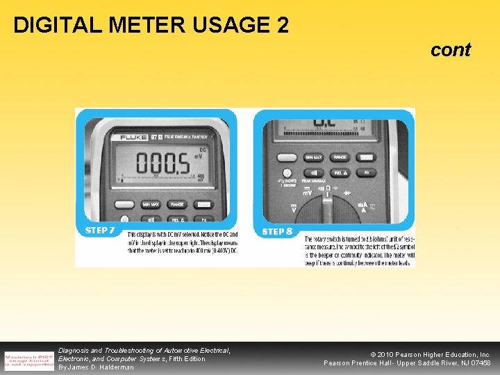 DIGITAL METER USAGE 2 cont Diagnosis and Troubleshooting of Automotive Electrical, Electronic, and Computer