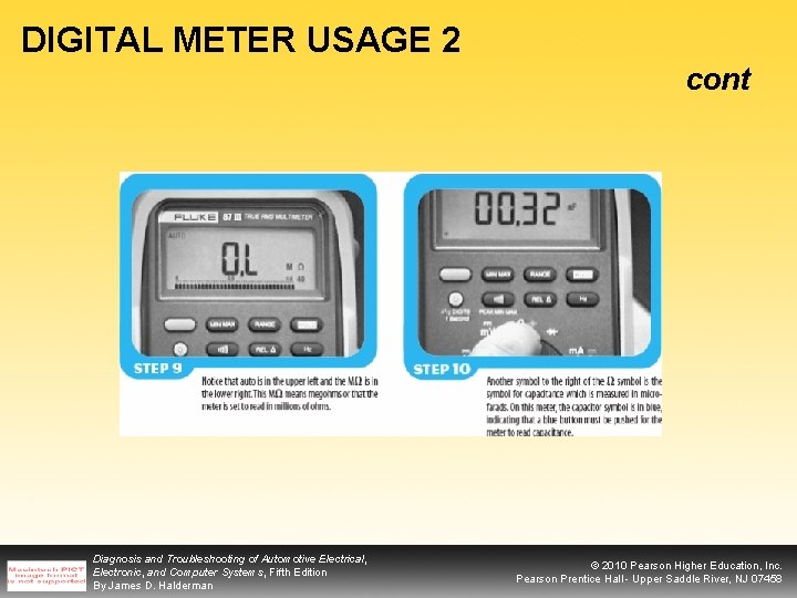 DIGITAL METER USAGE 2 cont Diagnosis and Troubleshooting of Automotive Electrical, Electronic, and Computer