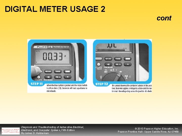 DIGITAL METER USAGE 2 cont Diagnosis and Troubleshooting of Automotive Electrical, Electronic, and Computer