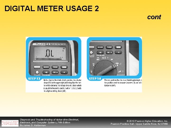 DIGITAL METER USAGE 2 cont Diagnosis and Troubleshooting of Automotive Electrical, Electronic, and Computer