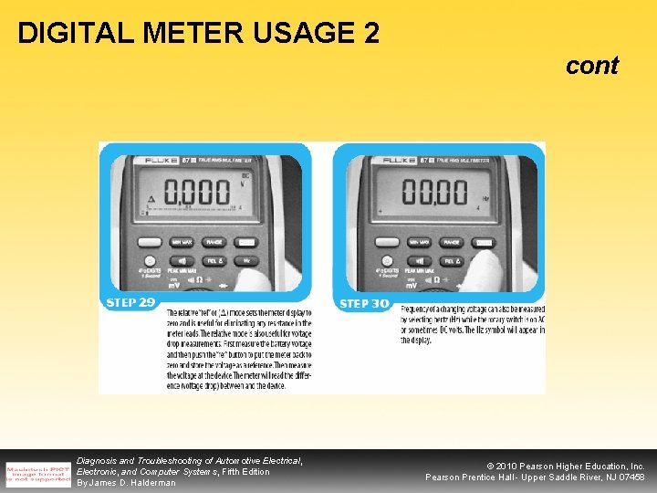 DIGITAL METER USAGE 2 cont Diagnosis and Troubleshooting of Automotive Electrical, Electronic, and Computer