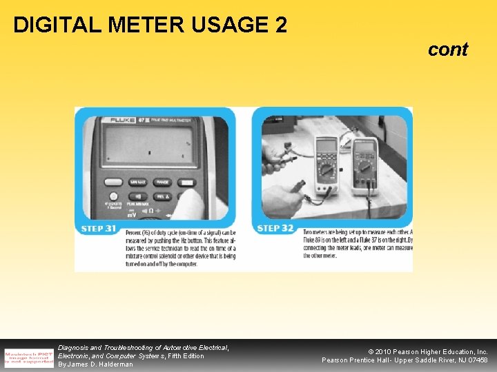 DIGITAL METER USAGE 2 cont Diagnosis and Troubleshooting of Automotive Electrical, Electronic, and Computer