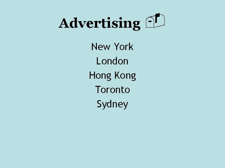 Advertising New York London Hong Kong Toronto Sydney 
