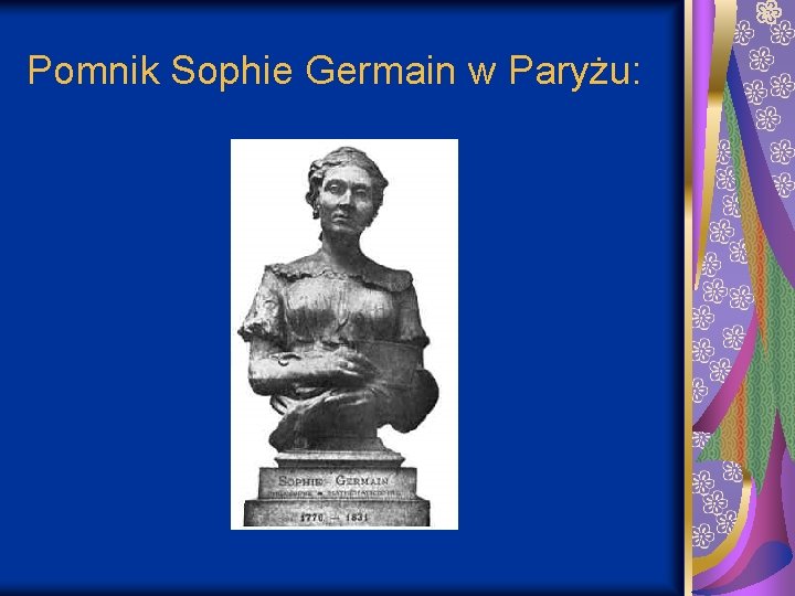 Pomnik Sophie Germain w Paryżu: 