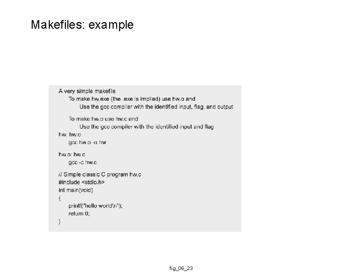 Makefiles: example fig_06_23 