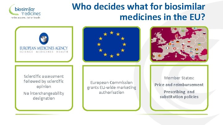 Who decides what for biosimilar medicines in the EU? Scientific assessment followed by scientific